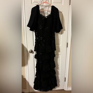 Laundry By Shelli Segal Black Lace Maxi Dress